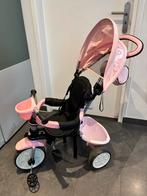 Roze  driewieler met duwstang, Ophalen of Verzenden, Zo goed als nieuw, Duwstang