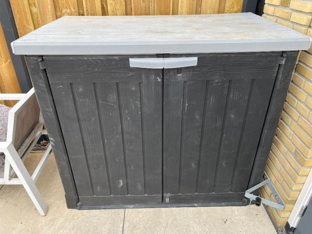 Opbergbox tuin antraciet 845 liter, Tuin en Terras, Bergingen en Tuinkasten, Ophalen, Gebruikt, Kunststof, Containerberging