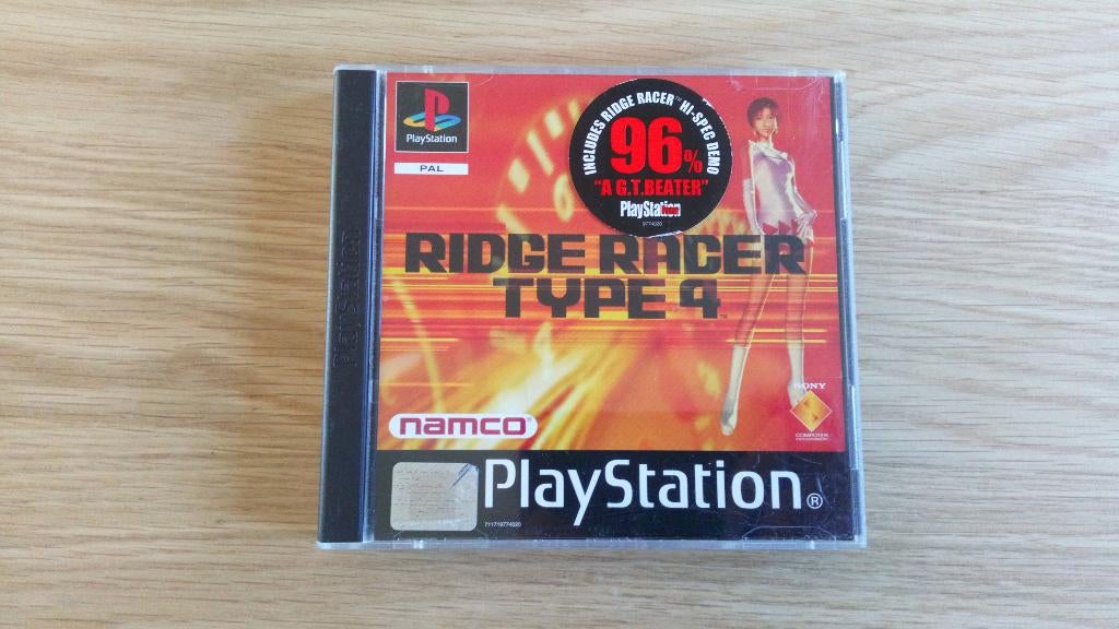 Ridge Racer Type 4 + Hi-Spec Demo - PS1, Spelcomputers en Games, Games | Sony PlayStation 1, Gebruikt, Verzenden, 1 speler, Racen en Vliegen