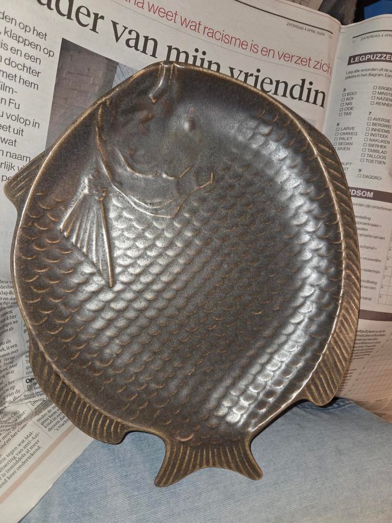 Oude schaal in de vorm van een vis, Ophalen of Verzenden