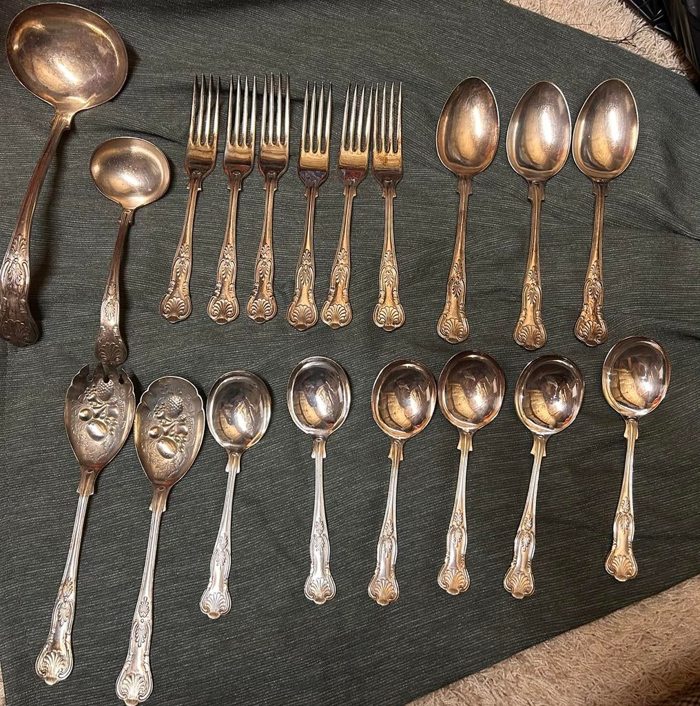 Set bestek EPNS A1 Sheffield England, Antiek en Kunst, Antiek | Bestek, Ophalen of Verzenden