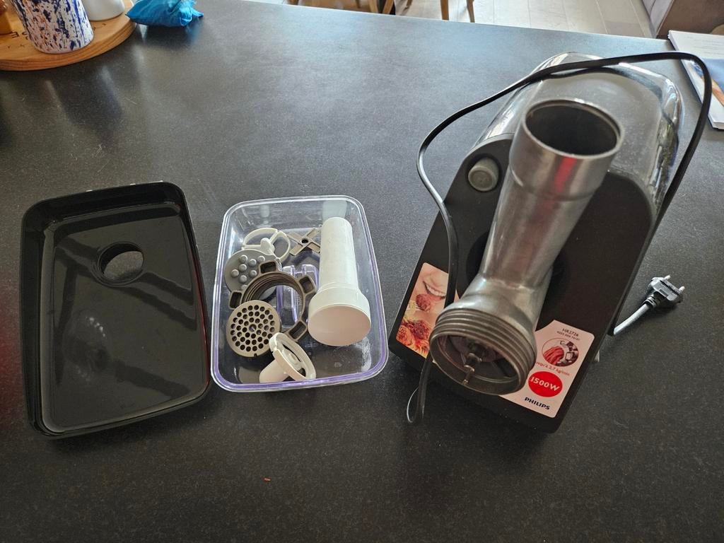 Philips Vleesmolen HR2728/40 - Krachtige Keukenhulp, Ophalen of Verzenden, Gebruikt