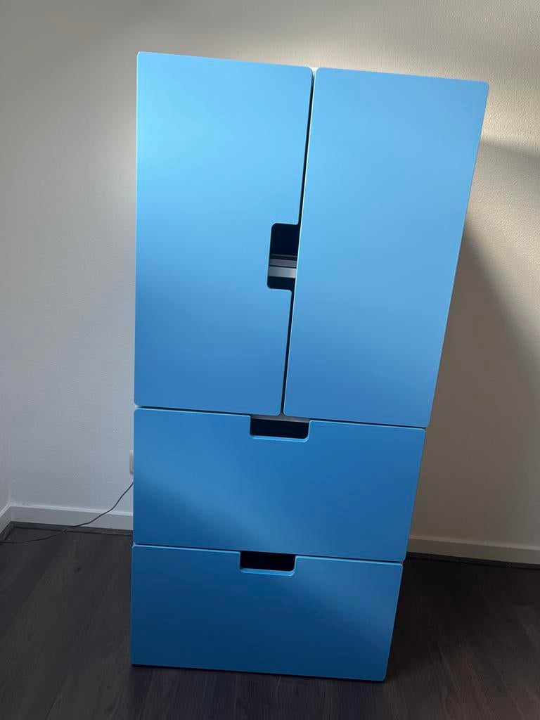 Ikea kast blauw met lades en deuren, Huis en Inrichting, Kasten | Kledingkasten, Ophalen, Gebruikt, 50 tot 100 cm, Met lade(s)
