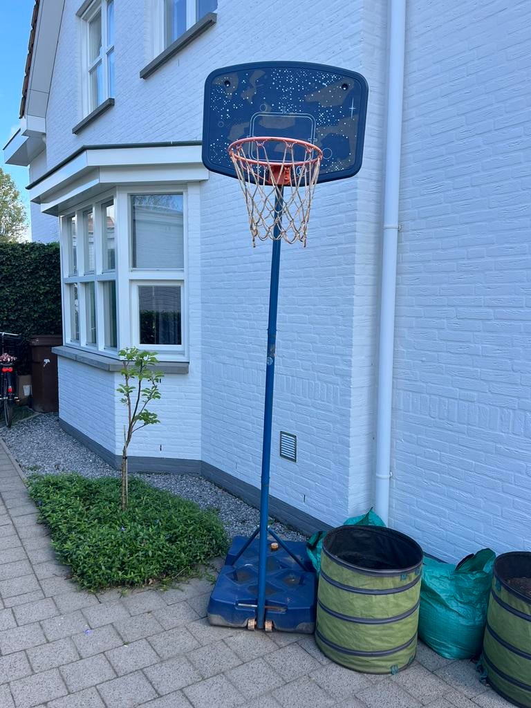 Basketbal paal op standaard, Sport en Fitness, Basketbal, Ophalen, Gebruikt, Ring, Bord of Paal