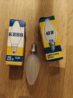 3 gloeilampen e14: 25w helder nieuw,40w mat nieuw,40w mat ge, Ophalen, Minder dan 30 watt, Gloeilamp, E14 (klein)