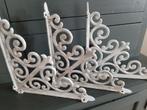 3 oude plankendragers / metaal, Huis en Inrichting, Woonaccessoires | Wandplanken en Boekenplanken, Ophalen of Verzenden, Gebruikt