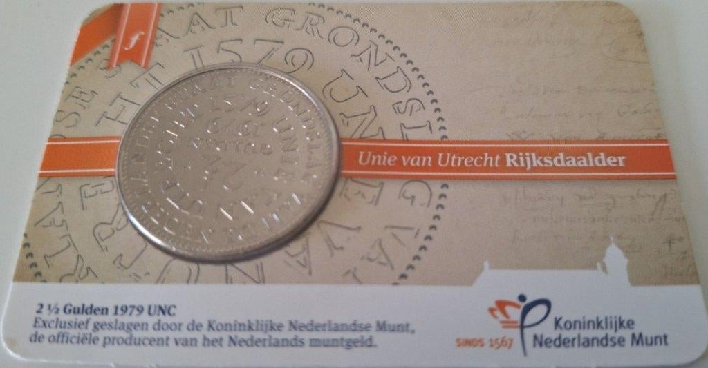 Coincard 2017 - Unie van Utrecht Rijksdaalder - UNC, Verzenden, Koningin Juliana, 2½ gulden, Setje
