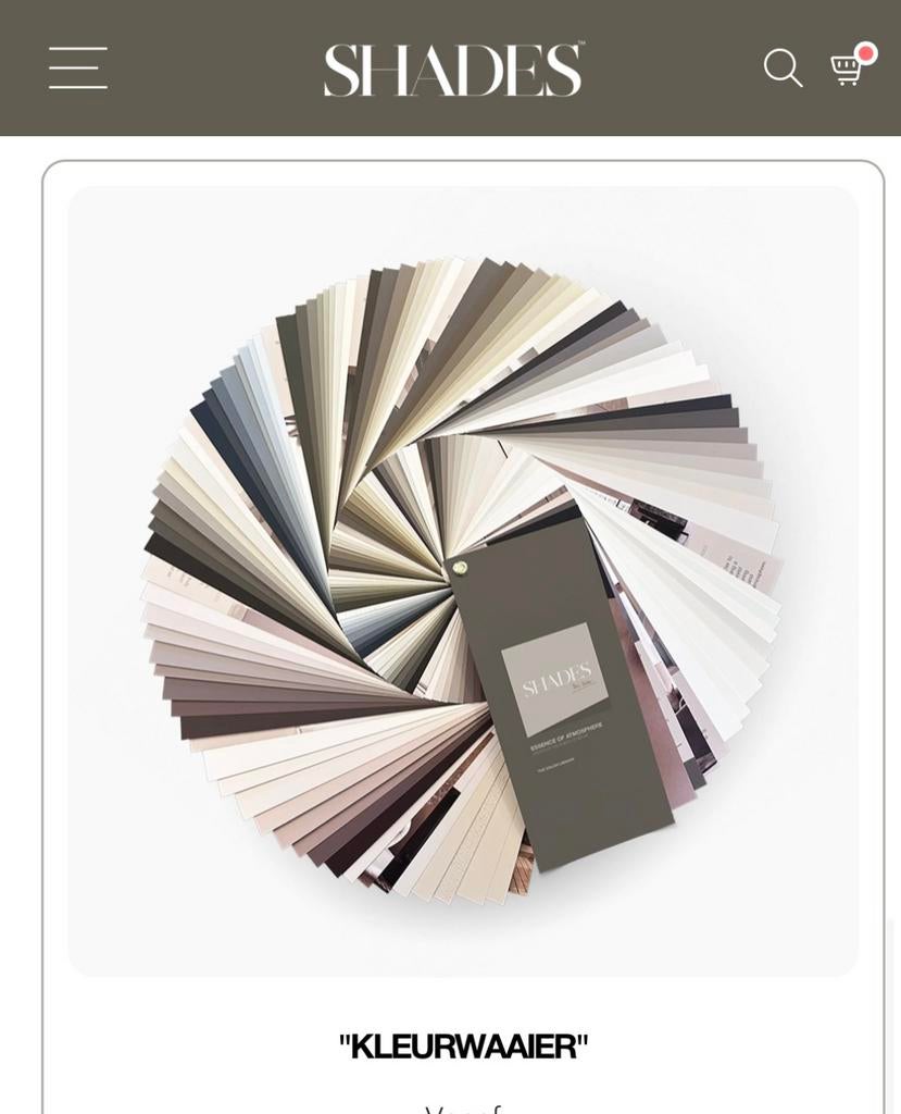 Kleurenwaaier of A4 samples Shades by Eric Kuster, Ophalen of Verzenden, Zo goed als nieuw