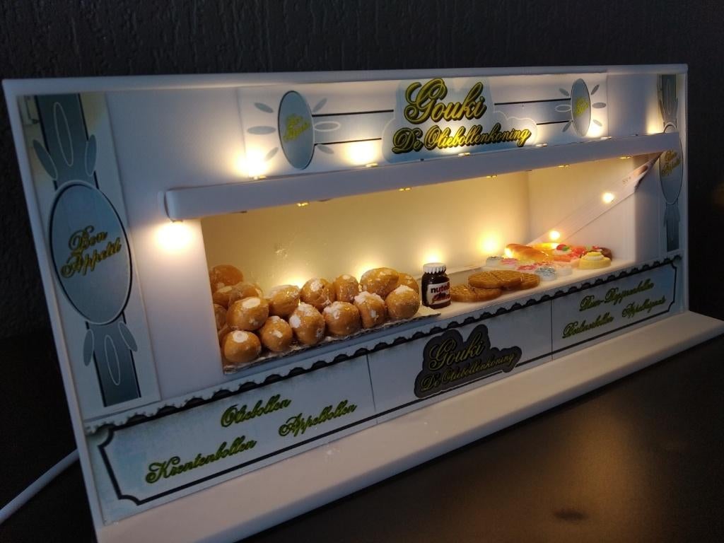 Oliebollenkraam Gouki De Oliebollenkoning MINIATUUR, Overige merken, 1:32 tot 1:50, Overige typen, Nieuw