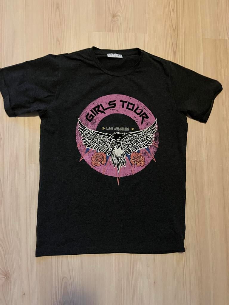 Loavies shirt maat M grijs met opdruk, Maat 38/40 (M), Ophalen of Verzenden, Zo goed als nieuw, Korte mouw
