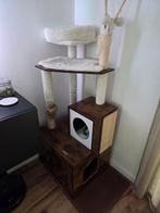 Krabpaal met kast voor kattenbak., Ophalen, Krabpaal