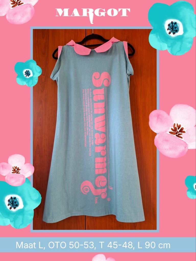 Margot by MWM 'Sky Sunwarmer' dress, size L, Kleding | Dames, Jurken, Maat 42/44 (L), Zo goed als nieuw, Margot MWM, Boven de knie