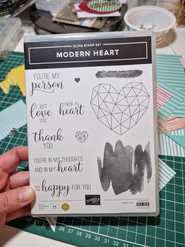 Stampin' Up! Modern Heart stempelset, Ophalen of Verzenden, Zo goed als nieuw