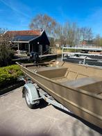 G3 platbodem 1442 + 15 pk suzuki 4 takt + trailer, Ophalen, Aluminium, Zo goed als nieuw, Benzine