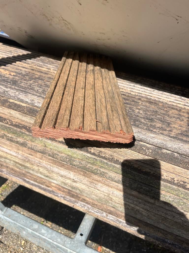 Vlonderplanken bankyry, Ophalen of Verzenden, Gebruikt, Hout