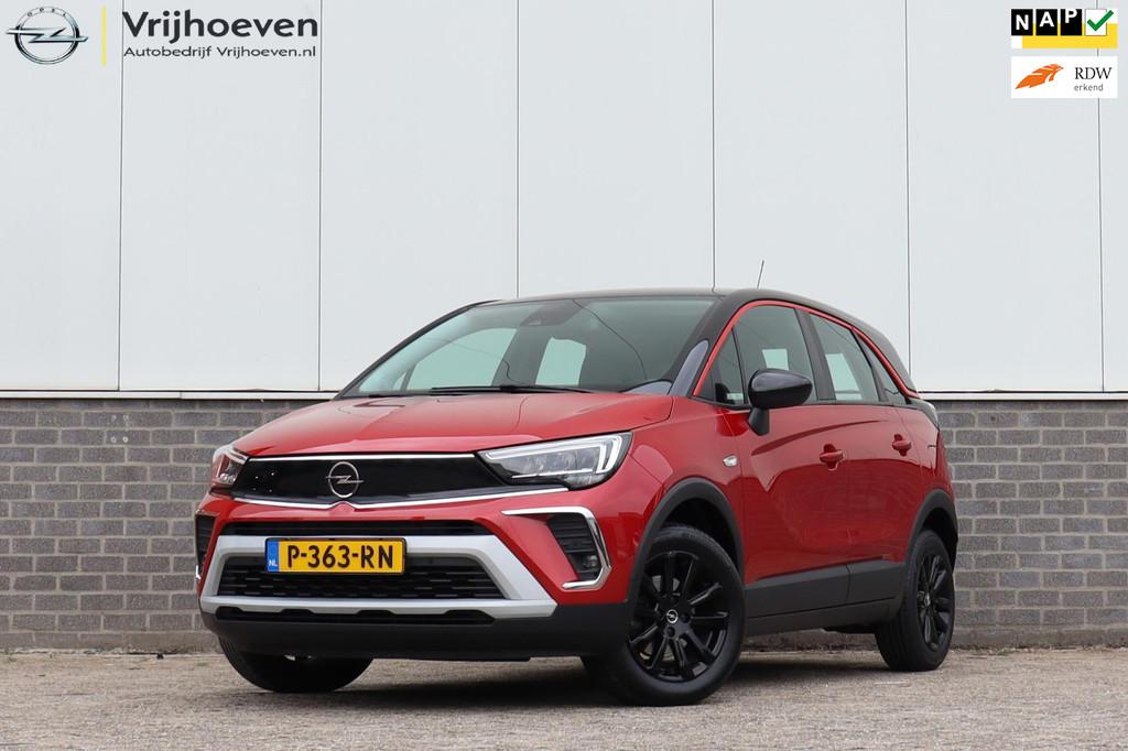 Opel Crossland 1.2 Turbo Elegance Achteruitrij camera, Voorwielaandrijving, Gebruikt, Leder en Stof, Bedrijf