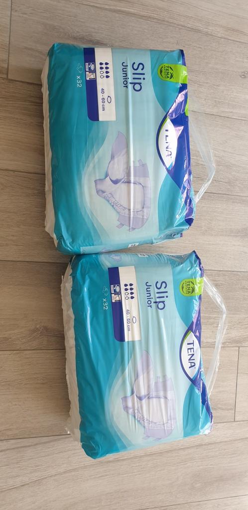 Tena Slip Junior luiers 40-60 cm (2x32 stuks), Ophalen of Verzenden