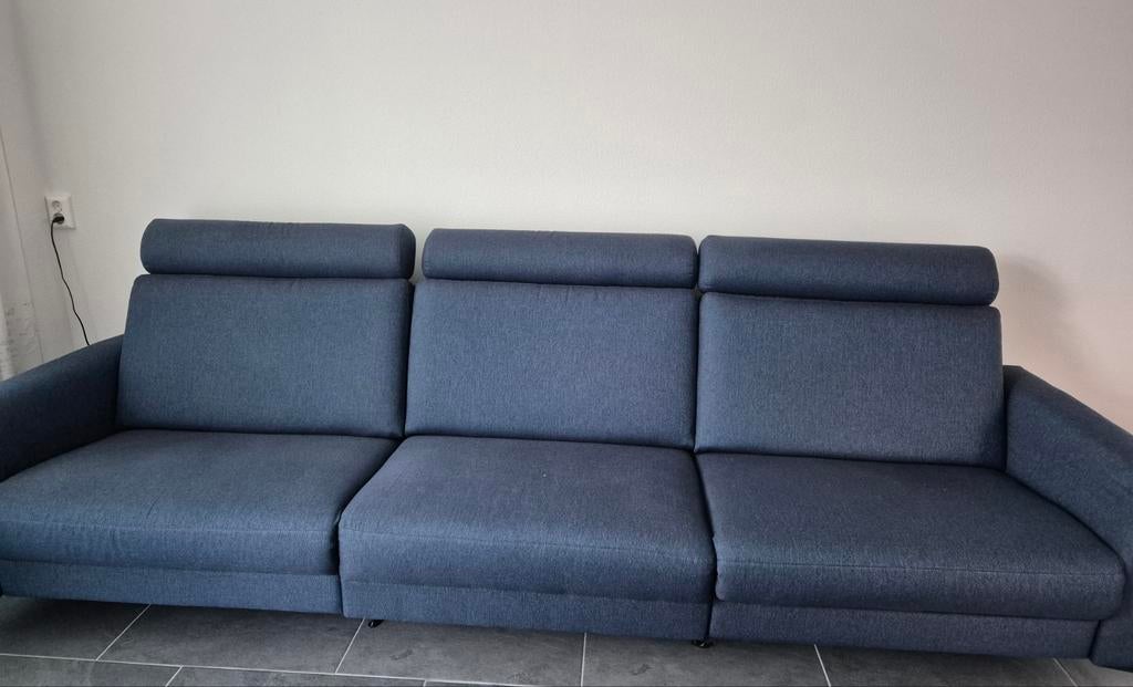 Zgan 4-zits bank met relaxfunctie., Ophalen, Gebruikt, 75 tot 100 cm, 200 tot 250 cm