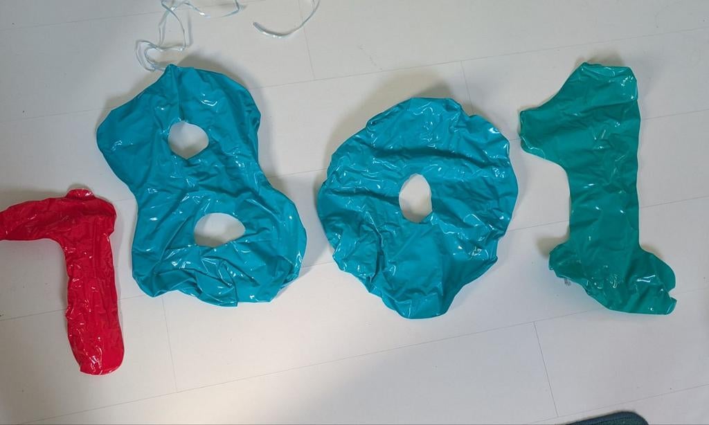 Opblaasbare cijfers (gratis), Ophalen, Zo goed als nieuw, Versiering, Verjaardag