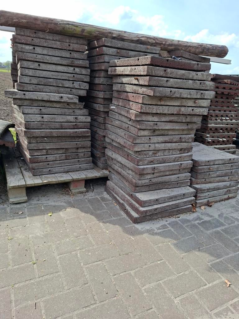 Rubberen tegels/stalmatten 50x50x4,5, Tuin en Terras, Tegels en Klinkers, Ophalen, Gebruikt, Rubber, Overige typen