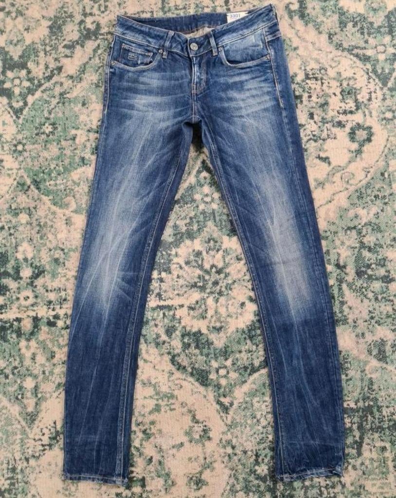 G-star raw 3301 skinny W28 L32 Dames Tulsi2832 Blauw, Blauw, Ophalen of Verzenden, W28 - W29 (confectie 36), G-STAR RAW