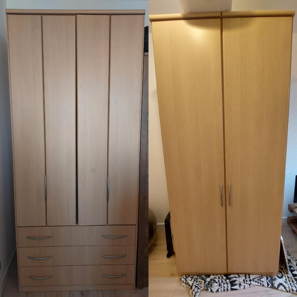 Gratis: 2 Kledingkasten (los of als geheel). zo mee te nemen, Gebruikt, 200 cm of meer, 50 tot 75 cm, Ophalen