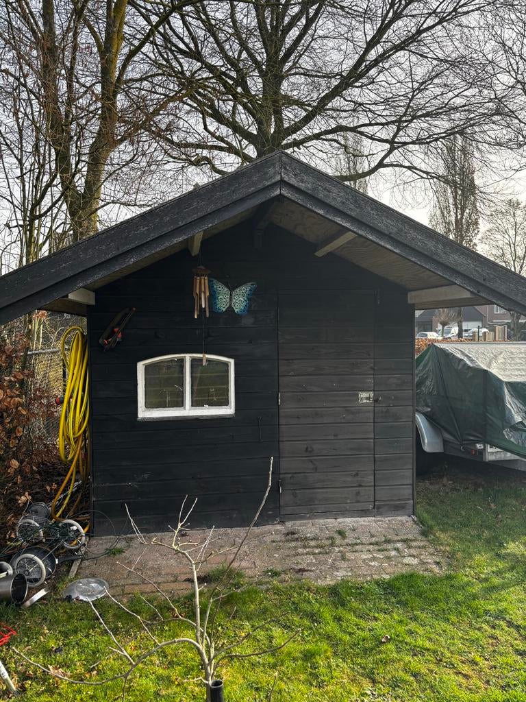 Houten Tuinhuisje Dubbelwandig (262x300x265 cm), Tuin en Terras, Ophalen, Tuinhuis, 250 tot 500 cm, 1 raam