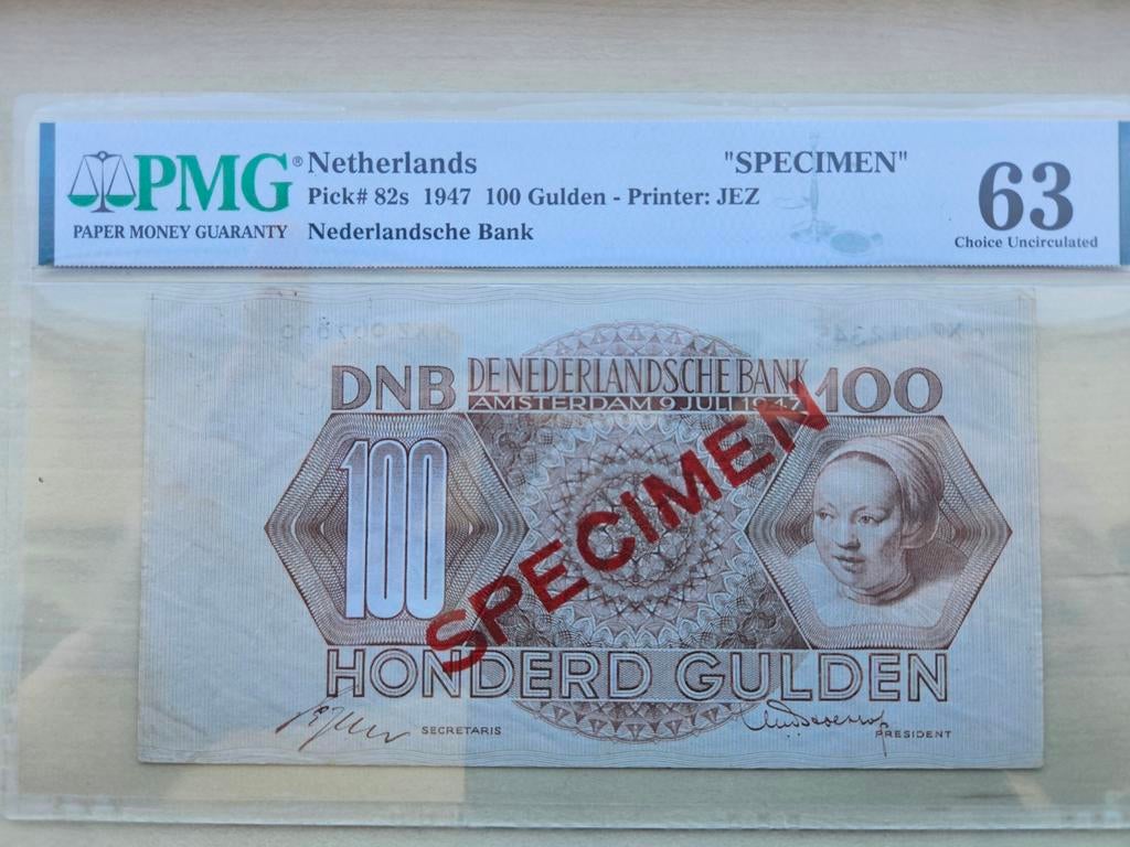 100 gulden 1947 specimen, Ophalen of Verzenden, 100 gulden