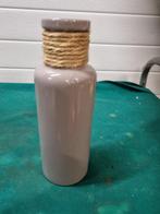vaas / pot met touw taupe, Huis en Inrichting, Woonaccessoires | Vazen, Ophalen of Verzenden, 'T Olde Gre-j, Info@toldegrej.nl