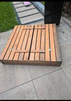 Houten zandbak met deksel, Ophalen, Gebruikt
