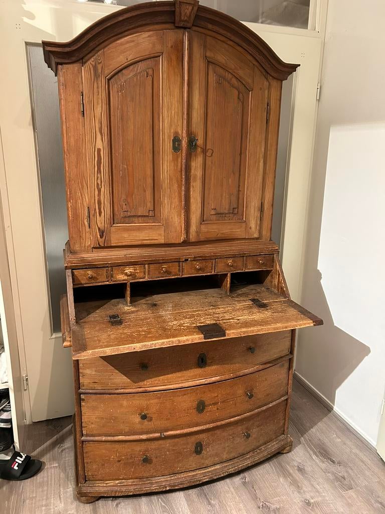 Secretaire Barok antiek Bureau, Antiek en Kunst, Antiek | Meubels | Kasten, Ophalen