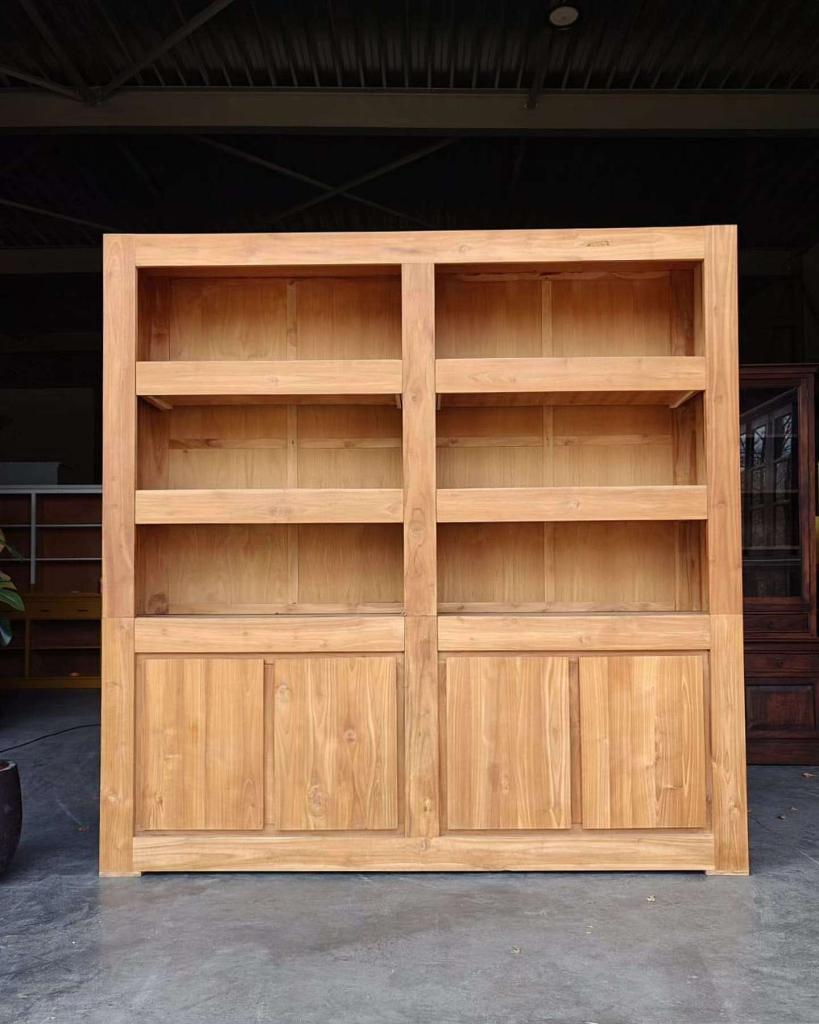 Prachtige teakhouten wandkast | Vakkenkast teak #5466, Niet ingevuld, Gebruikt, Met deur(en), 200 cm of meer