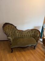 Antieke groene vlinderbank / chaise longue, Huis en Inrichting, Ophalen, Gebruikt, 150 tot 200 cm, Tweepersoons