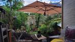 Zweefparasol Sweeek Antibes 376x284 + tegels – goede staat, Tuin en Terras, Parasols, Ophalen, Verstelbaar, Gebruikt, Zweefparasol