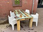 Sloophouten tuintafel (2x1m) in Piet-Hein Eek stijl, Ophalen, Gebruikt, Rechthoekig, Hout