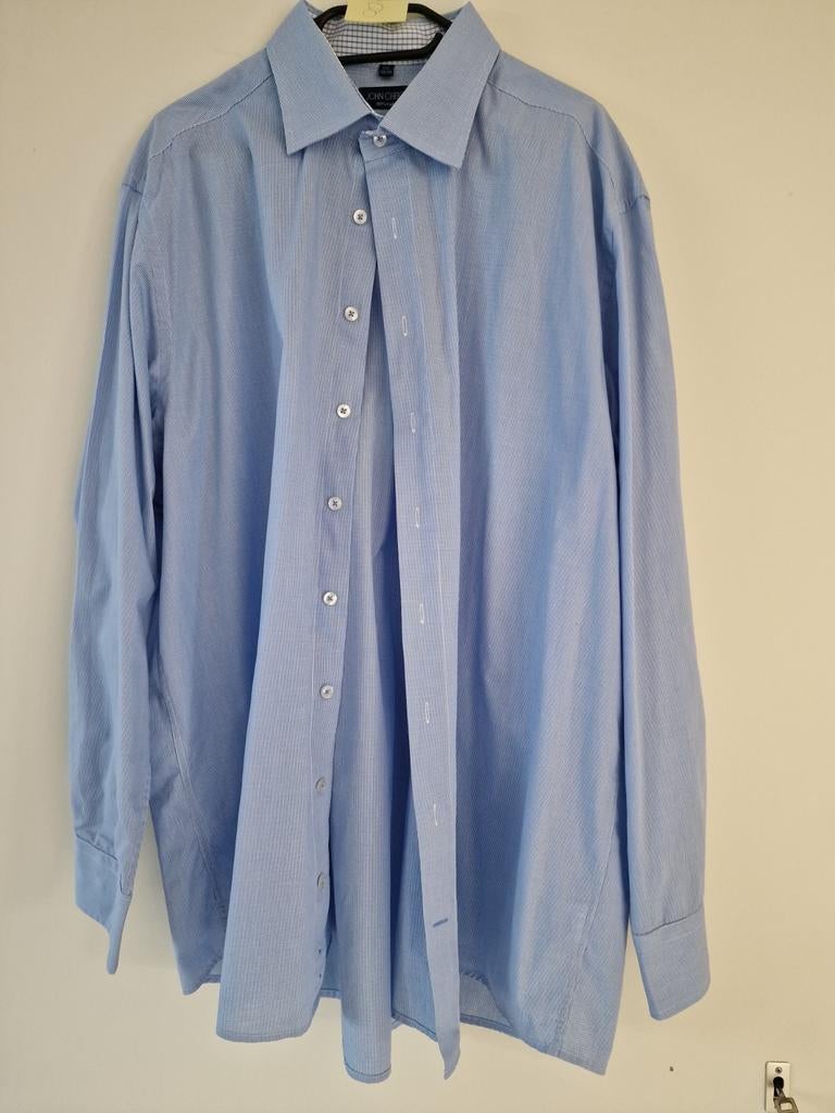 Heren overhemd John Cabot lange mouw maat 45/46 XXL, Blauw, Ophalen of Verzenden, Zo goed als nieuw, Overige halswijdtes