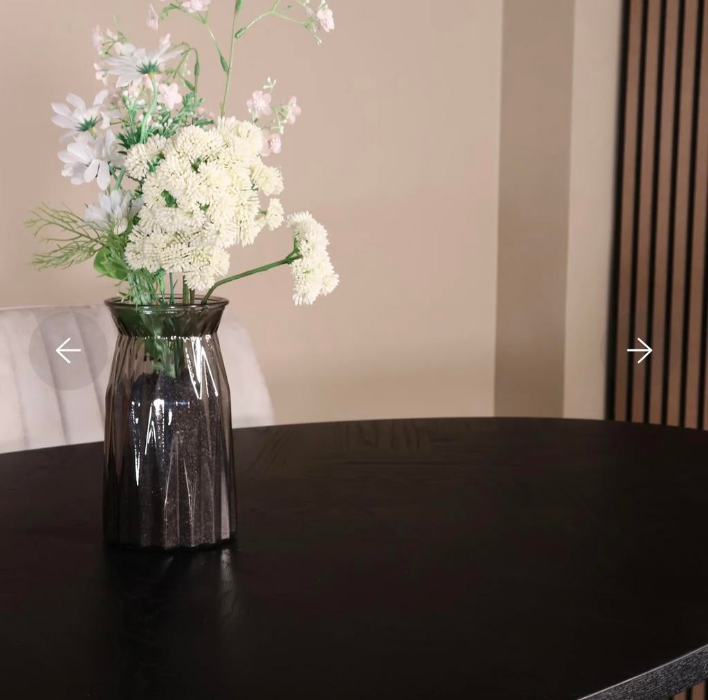 Ovale visgraat eettafel ZONDER stoelen, Huis en Inrichting, Tafels | Eettafels, Ophalen, Nieuw, 50 tot 100 cm, 150 tot 200 cm