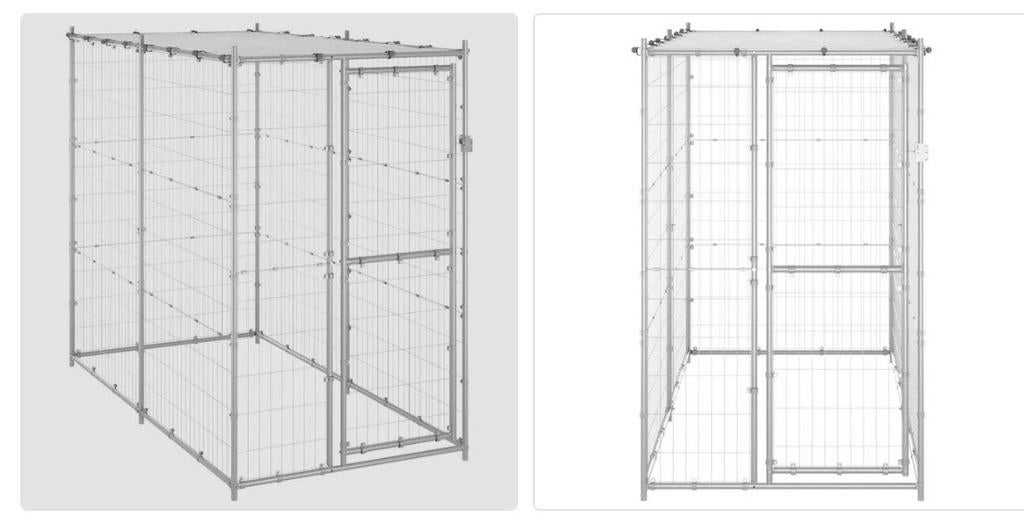 Hondenkennel buiten met dak 110x220x180 cm, Dieren en Toebehoren, Ophalen, Nieuw, 110 cm of meer, 100 cm of meer
