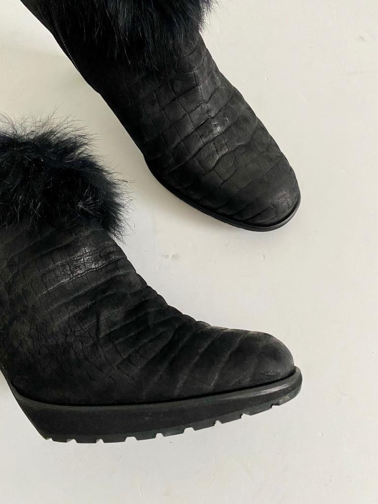 G540 Peter Kaiser mt. 5=38 leren lage laarsjes hak pumps, Kleding | Dames, Schoenen, Peter Kaiser, Zwart, Ophalen of Verzenden