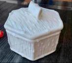 Brocante Witte Chocolade/ Koekjes/ Snoep Pot met Deksel, Ophalen of Verzenden