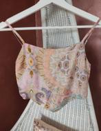 Costes - Bandana spaghetti top pastel kleuren - mt xs, Verzenden, Zo goed als nieuw, Costes, Roze