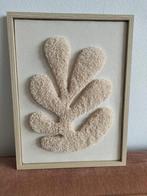 Wanddecoratie decoratie getuft schilderij in lijst beige wol, Ophalen of Verzenden, Nieuw