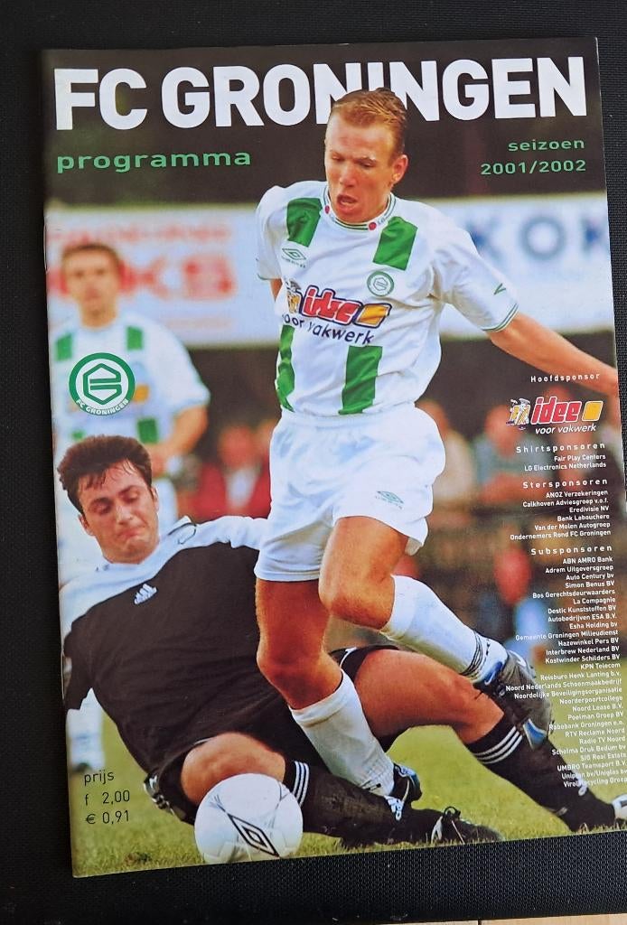 FC Groningen - Sparta 2001/2002, Ophalen of Verzenden, Zo goed als nieuw, Overige binnenlandse clubs, Boek of Tijdschrift