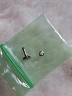 Titanium white fire opaal labret piercing, Ophalen of Verzenden, Nieuw, Overige materialen, Oor- of Traguspiercing