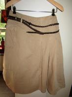 E706 RENE VAN DER WIJCK mt 38 rok beige bruin riempje, Maat 38/40 (M), Verzenden, Beige, René van der Wijck