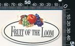 Sticker: Fruit of the Loom (Zwart onderstreept), Verzamelen, Ophalen of Verzenden