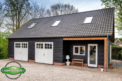 Prachtige houten schuur met kantoorruimte op maat gemaakt, Tuin en Terras, Tuinhuizen, Nieuw, Schuur, Hout, Met overkapping, Ophalen of Verzenden