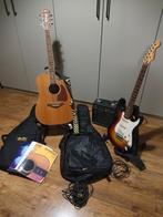 Gitaren met accessoires, Ophalen, Gebruikt