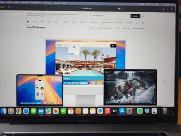 A. Macbook pro, 64 GB , Macintosh HD 1 TB, 16", Spaans toets beschikbaar voor biedingen