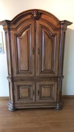 VINTAGE houten TOOGKAST eiken servieskast KAST 155x65x210 cm, Antiek en Kunst, Antiek | Meubels | Kasten, Ophalen